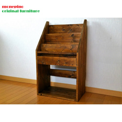 ☆送料無料☆ベンチスタイルシェルフ 無塗装 本棚・絵本棚・マガジン