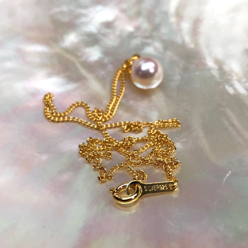SV925】一粒 真珠 ネックレス(8mm・あこや真珠) ネックレス SV925】一粒 真珠 ネックレス(8mm・あこや真珠) ネックレス