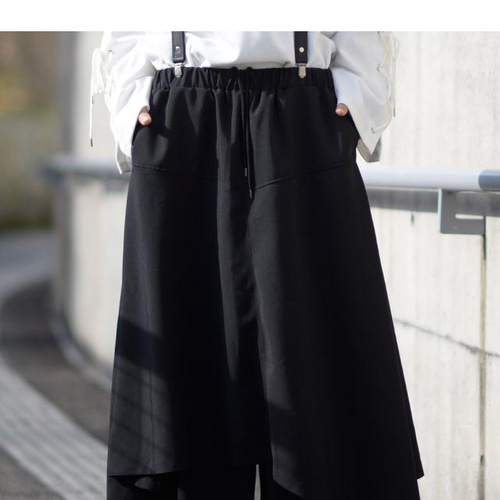 アシンメトリー ワイドパンツ ロング てろんと感 2色 アシンメトリーワイドパンツ ATSURO TAYAMA｜クロスプラス公式
