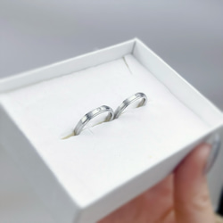 “透明琥珀”閃亮配對戒指結婚戒指姓名印章刻（兩對） 第3張的照片