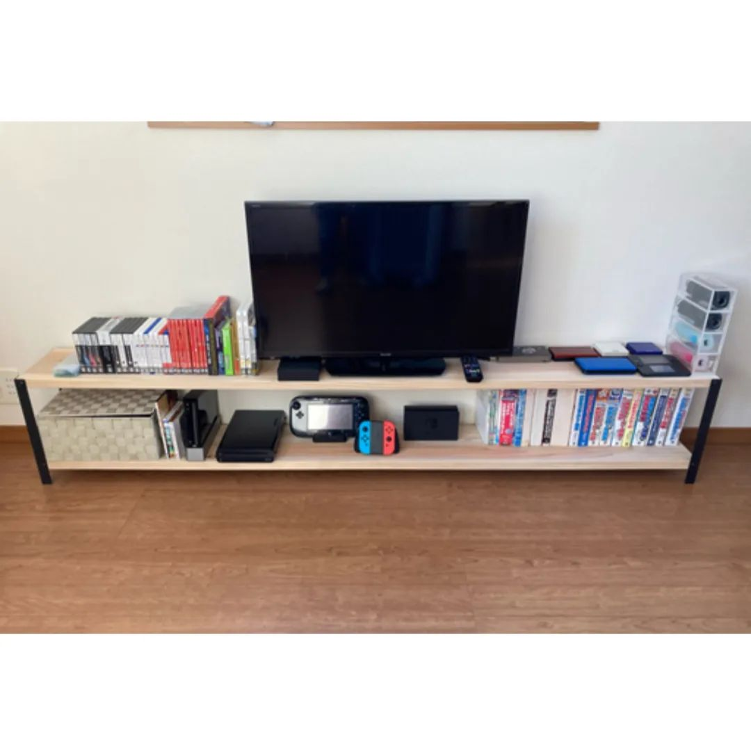 W200㎝★ワイドテレビ台★無塗装タイプ★アイアン★