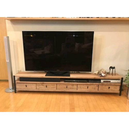 ダークブラウン テレビボード 引き出し付き テレビ台 120cm幅 52型位まで対応 引出し付き 扉収納TV台