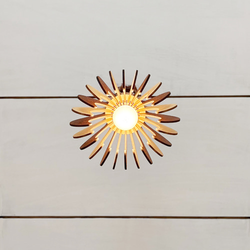 木製ペンダントライト「マッシュ（チョコレートブラウン）」 ｜北欧