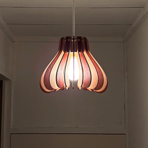 木製ペンダントライト「マッシュ（チョコレートブラウン）」 ｜北欧