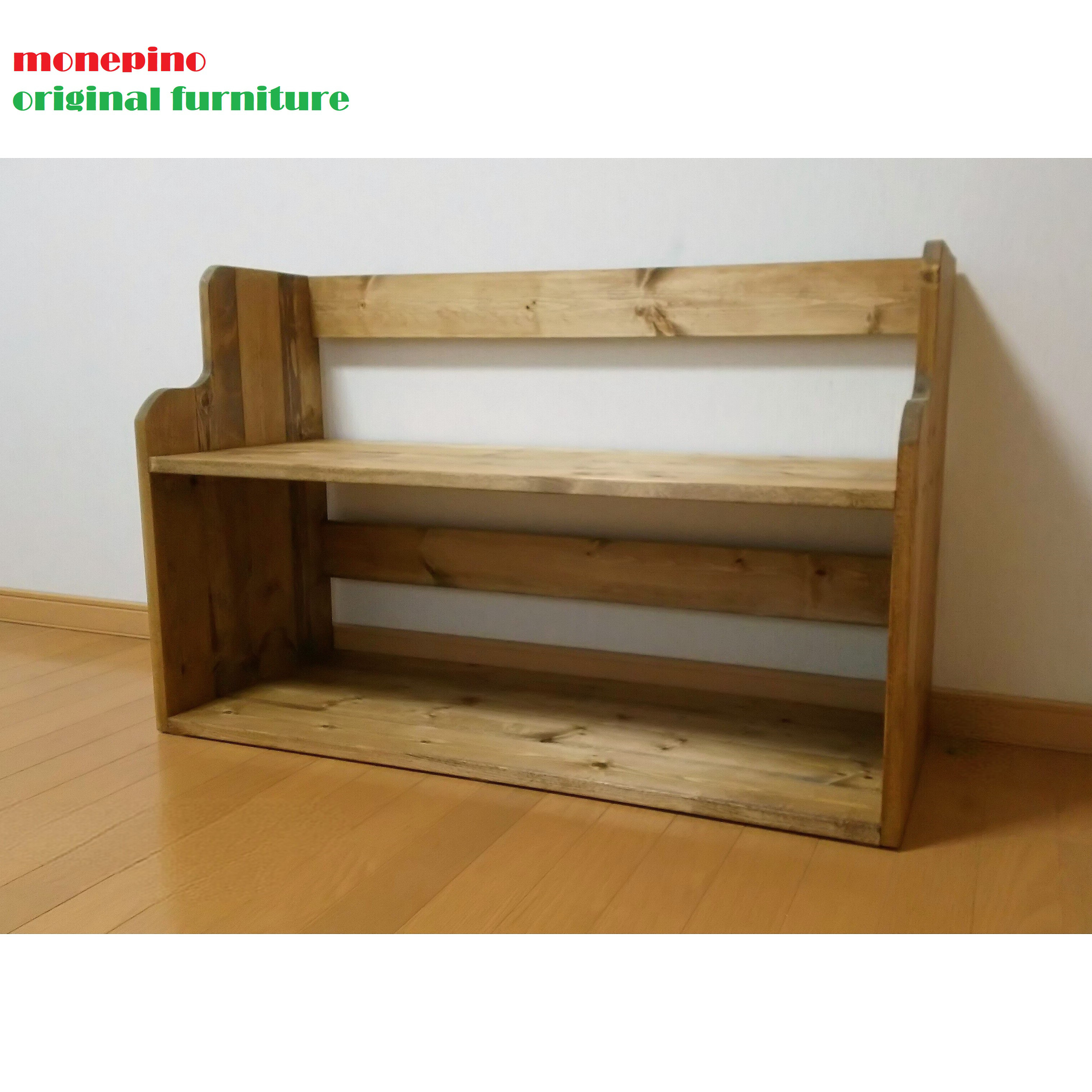 ★送料無料★ 高品質ワックス仕上げ　ベンチスタイルシェルフD 18,800円