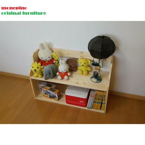 ☆送料無料☆ベンチスタイルシェルフ 無塗装 本棚・絵本棚・マガジン