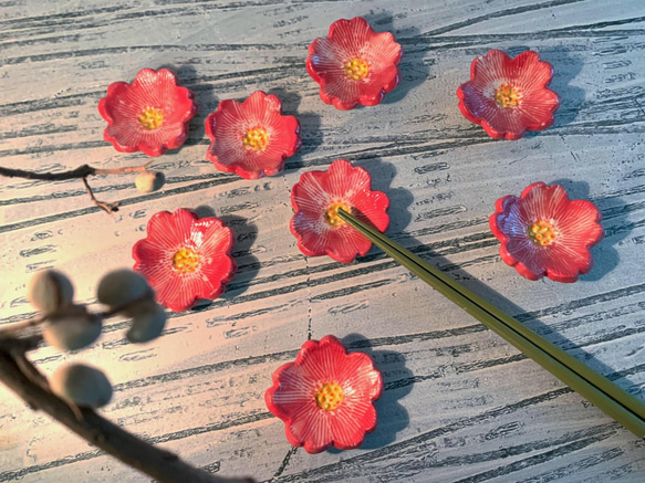 啵亮櫻花朵朵開筷子架(售完再製款)_陶器筷架 第1張的照片