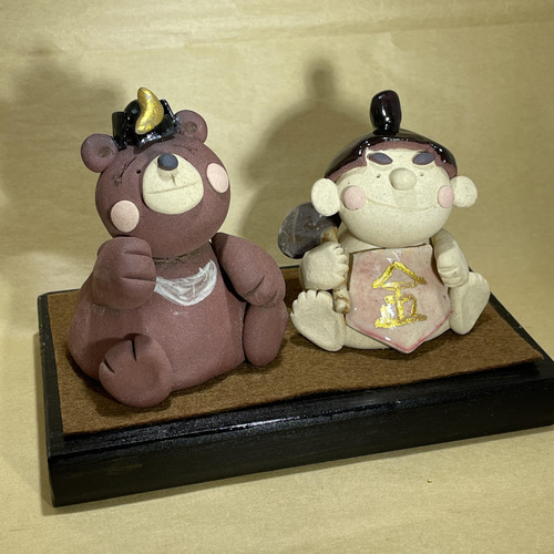 再販】金太郎 クマ 五月人形(端午の節句) 金太郎&熊 陶器 五 再販】金太郎 クマ 五月人形(端午の節句) 金太郎&熊 陶器 五