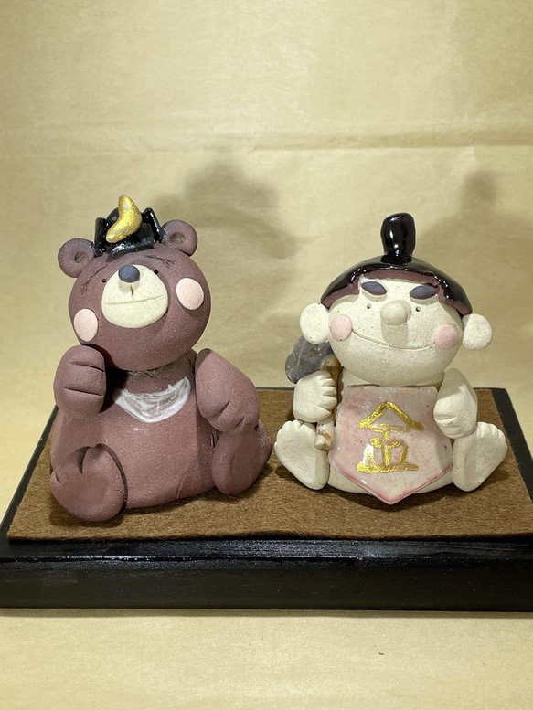再販】金太郎 クマ 五月人形(端午の節句) 金太郎&熊 陶器 五 再販】金太郎 クマ 五月人形(端午の節句) 金太郎&熊 陶器 五