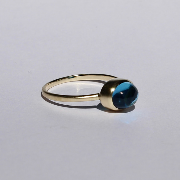 Swiss blue topaz / K10, K18, PT900 6枚目の画像