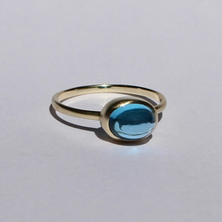 Swiss blue topaz / K10, K18, PT900 4枚目の画像