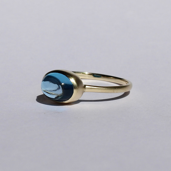 Swiss blue topaz / K10, K18, PT900 5枚目の画像