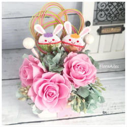 ひな祭り♪桃の節句はお花とウサギでキュートなお祝い 2枚目の画像
