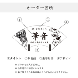 ひなまつり ヒノキの木製名前札《桐箱入り》送料無料 扇子 出産祝い 初節句 ひな祭り 桃の節句 木札 名入れ 女の子 8枚目の画像