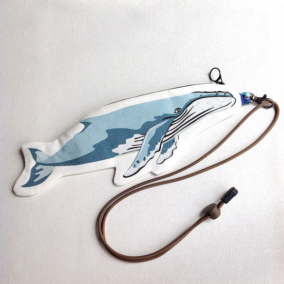 Design No.HS189 - 【コットン帆布】29cmザトウクジラ・カトラリーケース 3枚目の画像