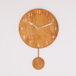 木製 振り子時計 丸型　桜材10 2枚目の画像