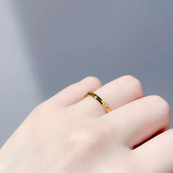 『真実の愛＊金木犀のマリッジリング』 肌に優しい ペアリング 指輪  刻印 結婚指輪 ステンレス ギフト マリッジリング 5枚目の画像