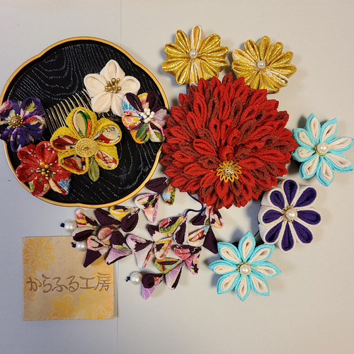 ☆再販受付中☆つまみ細工髪飾り(成人式、卒業式、七五三、着物