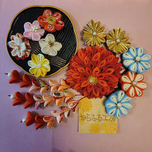 ☆再販受付中☆つまみ細工髪飾り(成人式、卒業式、七五三、着物、結婚