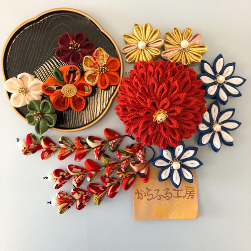 ☆再販受付中☆つまみ細工髪飾り(成人式、卒業式、七五三、着物、結婚