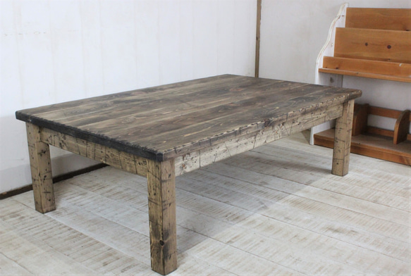 アンティーク風ダメージローテーブル120 ローテーブル・リビング  