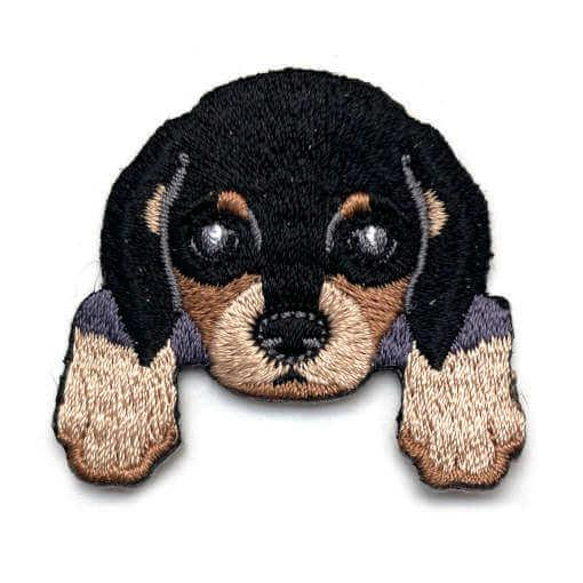 アップリケワッペン パピードッグフェイス-ダックスフント 犬 1182 2枚目の画像
