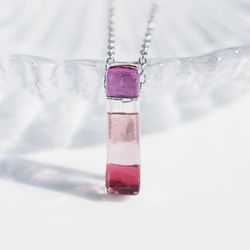 磁磚玻璃「塔魯[紫水晶]」鏈項鍊[棉繩，銀925可用][客製]&lt;&lt;免運費&gt;&gt; 第8張的照片