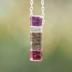 磁磚玻璃「塔魯[紫水晶]」鏈項鍊[棉繩，銀925可用][客製]&lt;&lt;免運費&gt;&gt; 第6張的照片
