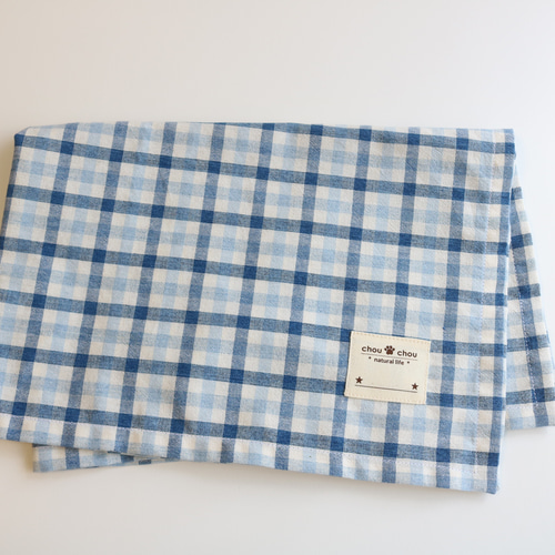 40×60 ランチョンマット ＊ブルーチェック＊ その他入園グッズ