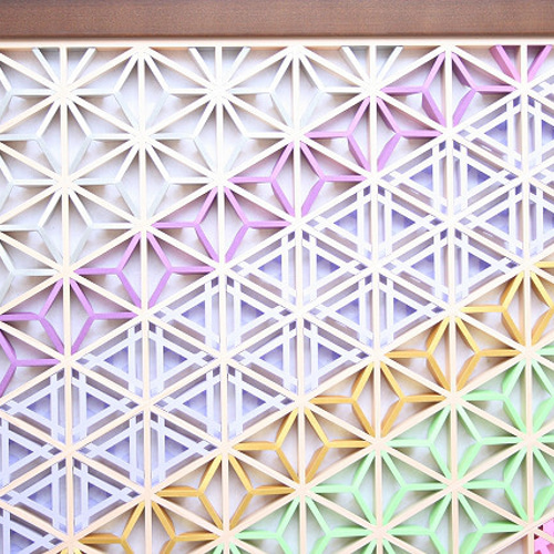 組子アートパネル 【冬から春へ Part2】 和風インテリアパネル