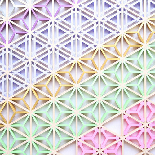 組子アートパネル 【冬から春へ Part2】 和風インテリアパネル