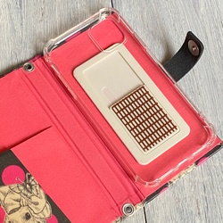 バックのように使えるスマホケース　LINTONツィード・ブルーマルチ（マルチタイプ/全機種対応　落下防止） 6枚目の画像