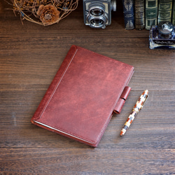 本物保証 アンティーク額装＋希少ノートゲルト5点セット ドイツ ペンホルダー付き A5ノートカバー カラーオーダー 手帳カバー 革小物