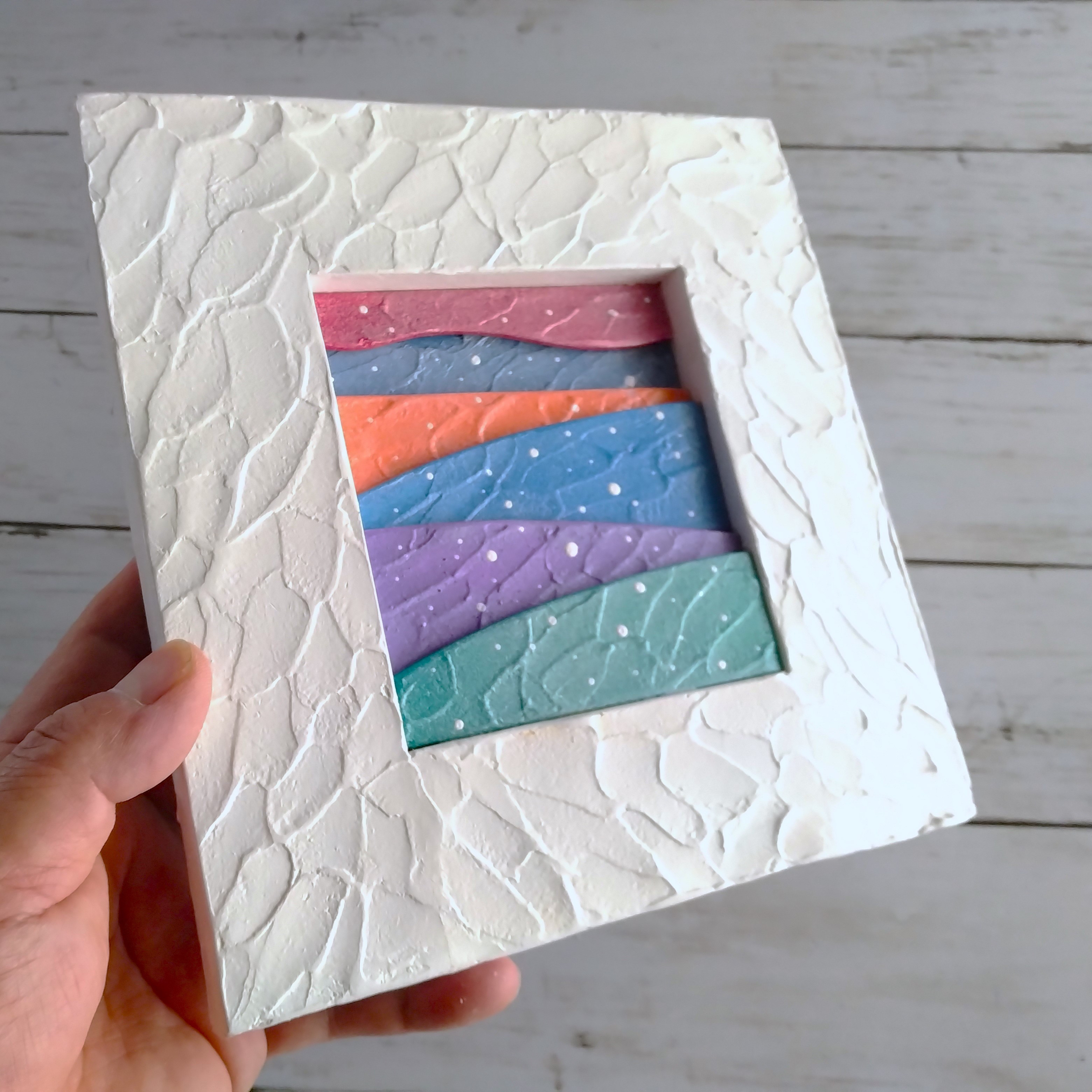 油絵◇半立体の型アート【蜂】壁掛け油絵◇作者サイン入り - 絵画