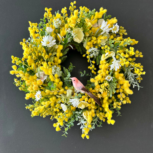 受注制作ミモザリース ミモザリースIII「受注制作」 リース Atelier Kamiyu 通販 5285586