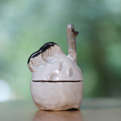 【薬味入れ 鳥】CYU4　調味料入れ 薬味 置物 塩 コショウ かわいい モダン 素敵 おしゃれ 陶芸 3枚目の画像