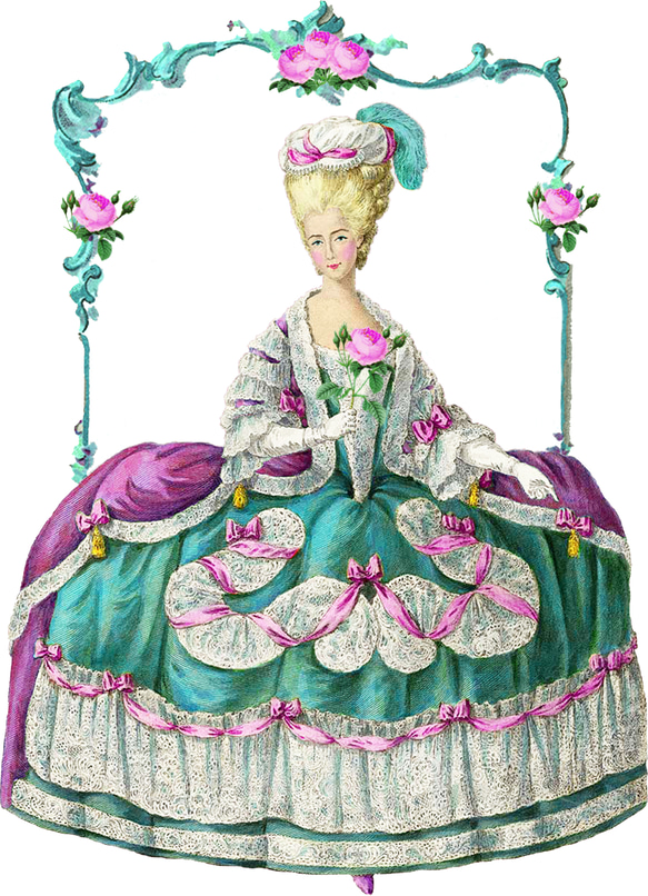 輸入生地 マリーアントワネット様の肖像画 ロココ調 生地 生地 