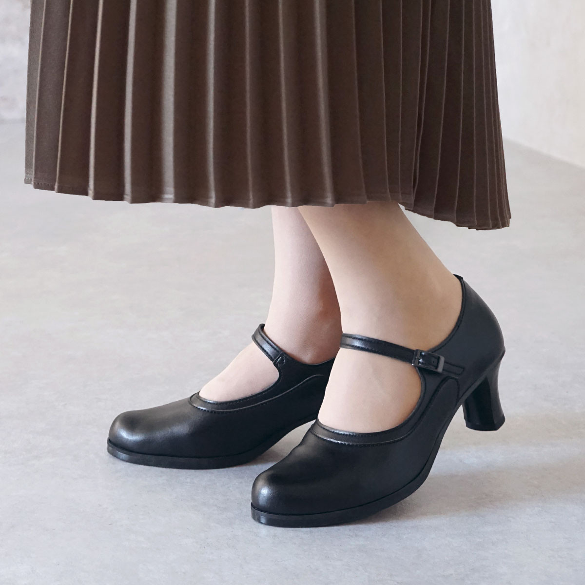 らくらく走れる！ストラップパンプス (OL578)【納期5～30日以内発送】