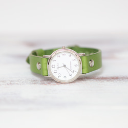 期待已久的女士版♪ Chipsichi 皮革綠色皮革錶帶手錶 Elbamat ccL2 第1張的照片
