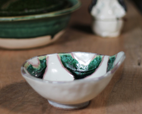 椿とんすい】h105 美濃焼 織部焼き 土鍋 煮物 盛り鉢 取り鉢 おしゃれ