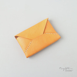 【カラーオーダー】ヌメ革カードケース　-Letter- 1枚目の画像