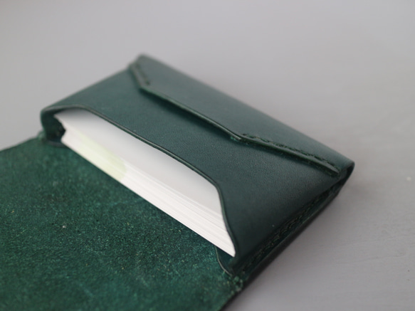 【カラーオーダー】ヌメ革カードケース　-Letter- 4枚目の画像