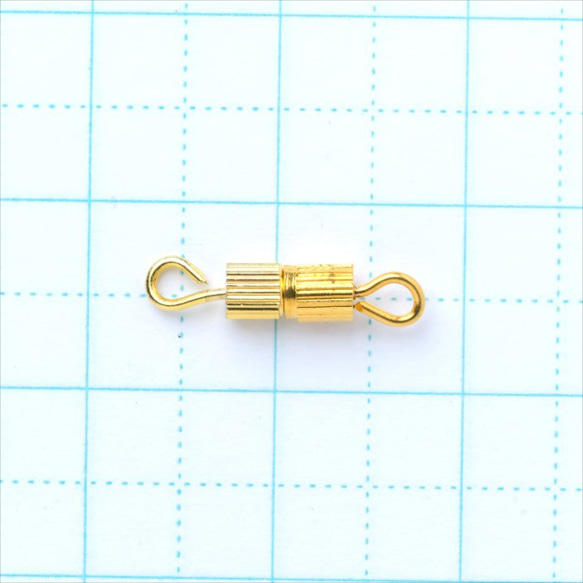 1 piece with screw-type clasp can ★ Gold ★ String clasp fastener 第2張的照片