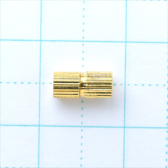1 螺絲式扣★7mm×3mm/金★弦扣緊固件項鍊連接器端部件 (cluspn-7) 第2張的照片