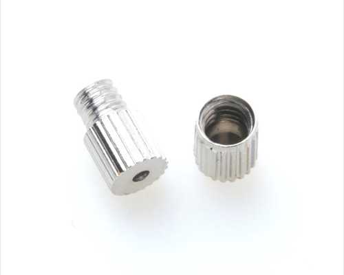 P-158 ネジ式クラスプ☆7mm×3mm/シルバー☆1個 紐留め 留め具