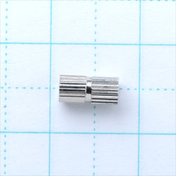 ネジ式クラスプ 1個★7mm×3mm/シルバー★紐留め 留め具 ネックレス 接続金具 エンドパーツ(cluspn-7) 2枚目の画像