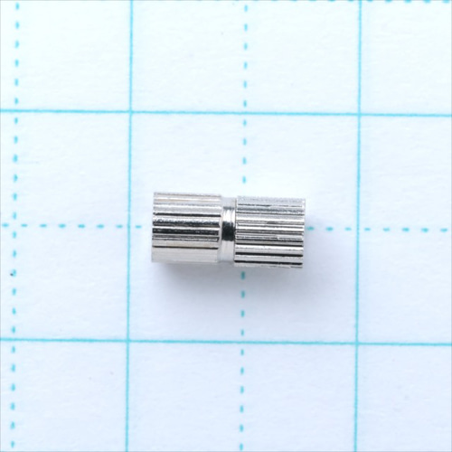 P-158 ネジ式クラスプ☆7mm×3mm/シルバー☆1個 紐留め 留め具