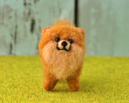 Yahoo!オークション - ぴのきち 5.3cmのちびポメちゃん 羊毛