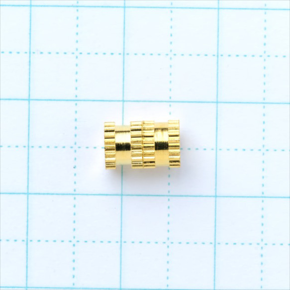 ネジ式クラスプ 1個★8mm×5mm/ゴールド★紐留め 留め具 ネックレス 接続金具 エンドパーツ(cluspn-8) 2枚目の画像