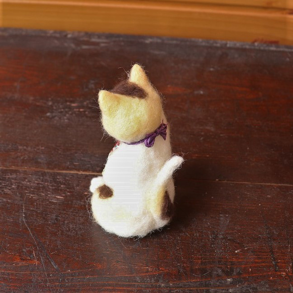 羊毛◆招き猫みけ★全国発送一律４００円 6枚目の画像